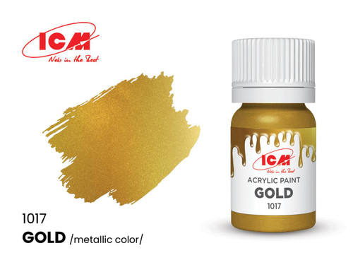 ICM1017 ICM Acrylic Paint - Gold 12ml Bottle 1017 MMD Squadron
