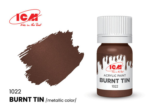 ICM1022 ICM Acrylic Paint - Burnt Tin 12ml Bottle 1022 MMD Squadron