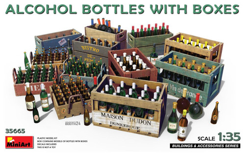 MIN35665 1/35 Miniart ALCOHOL BOTTLES w/BOXES - MMD Squadron