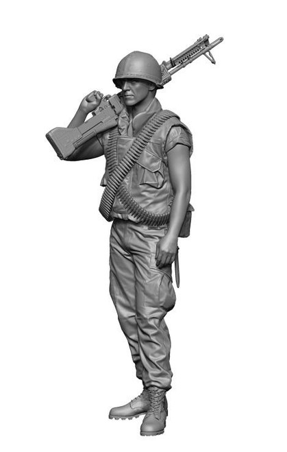 1/35 H3 Models Vietnam war US M60 Gunner 3D Printed Figure - MMD ...