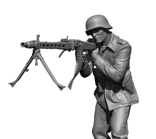 1/48 H3 Models WWII German mg42 Gunner 3D Printed Figure