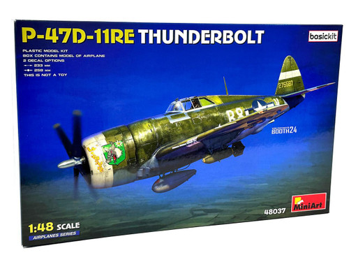 MIN48037 1/48 Miniart P-47D-11RE Thunderbolt Razorback Plastic Model Kit  MMD Squadron