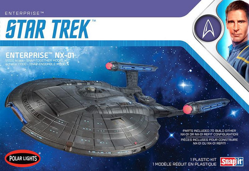 PLL966M 1/1000 Polar Lights Star Trek NX-01 Enterprise (Snap) 2T Plastic Model Kit PLL966M MMD Squadron