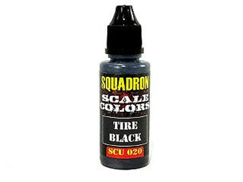 SCU020 Squadron Scale Colors Tire Black Acrylic Airbrush Paint (15ml Bottle)  MMD Squadron