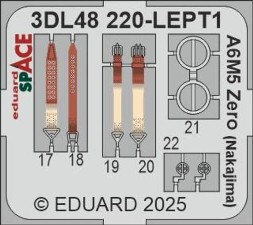 EDU3DL48220 1/48 Eduard A6M5 Zero (Nakajima) SPACE SPACE for EDUARD kit  MMD Squadron