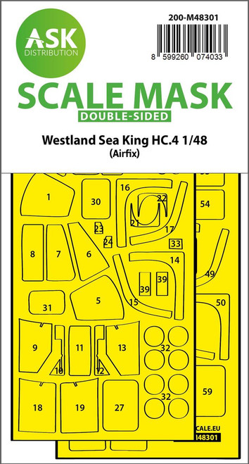 ASKM48301 1/48 Artscale  Westland Sea King HC.4 double-sided express fit mask for Airfix  MMD Squadron