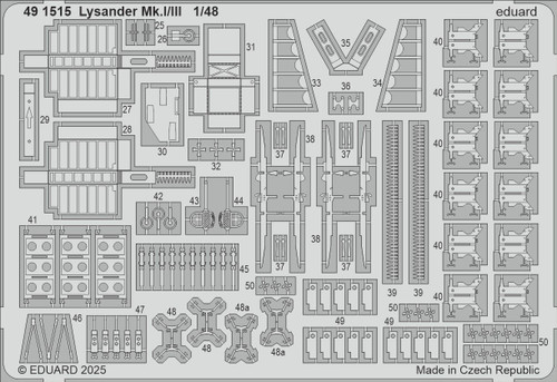 EDU491515 1/48 Eduard Lysander Mk.I/III Photo etched set for AIRFIX kit  MMD Squadron