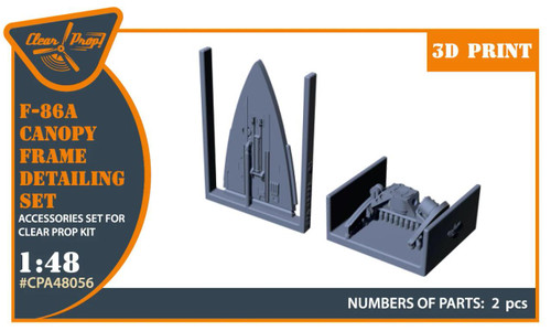 CPA48056 1/48 Clear Prop F-86A Canopy frame detailing set (CP)  MMD Squadron