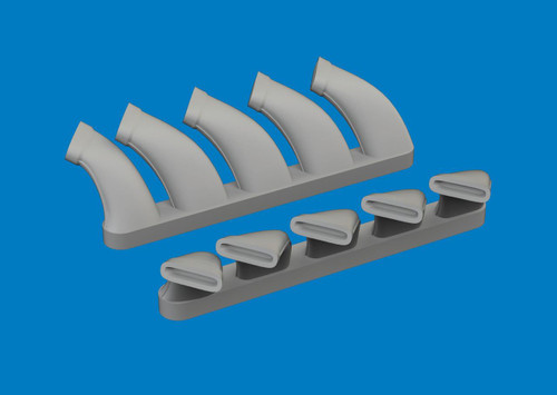 EDU672404 1/72 Eduard Mosquito exhaust stacks PRINT Brassin for TAMIYA kit MMD Squadron EDU672404 1/72 Eduard Mosquito exhaust stacks PRINT Brassin for TAMIYA kit MMD Squadron