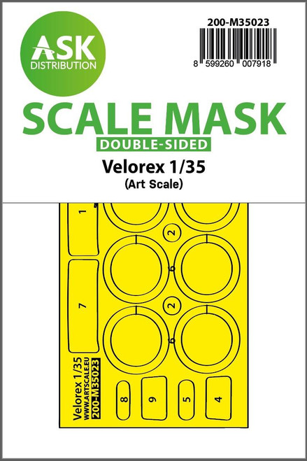 ASKM35023 1/35 Artscale  Velorex double-sided express fit mask for Art Scale Kit  MMD Squadron