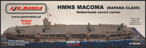 AJM700049 1/700 AJM Models HMNS Macoma (Rapana Class) - Netherlands Escort Carrier  MMD Squadron