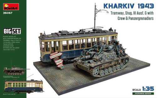 MIN36067 1/35 Miniart Kharkiv 1943: Tram & Stug. III Ausf. G w/Crew Big Set  MMD Squadron