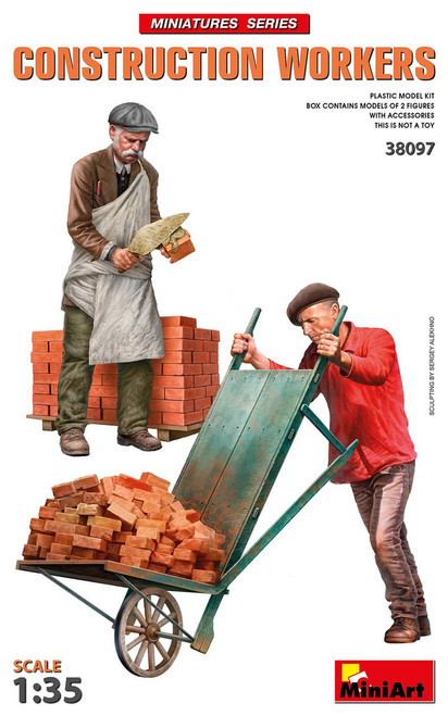 MIN38097 1/35 Miniart Construction Workers with Accessories  MMD Squadron