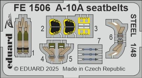 EDUFE1506 1/48 Eduard A-10A seatbelts STEEL Zoom set for GREAT WALL HOBBY kit  MMD Squadron