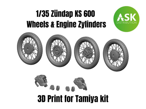 ASKA35008 1/35 Artscale  Zundap KS 600 Wheels and Engine Zylinders  MMD Squadron