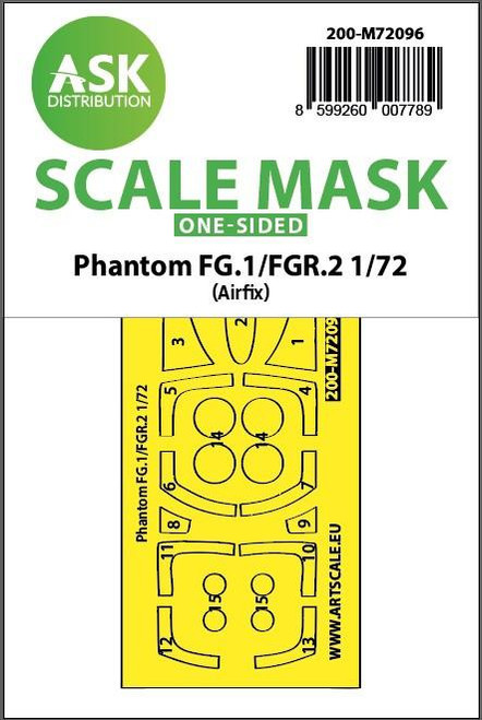 ASKM72096 1/72 Artscale  Phantom FG.1/FGR.2 one-sided fit express mask for Airfix  MMD Squadron