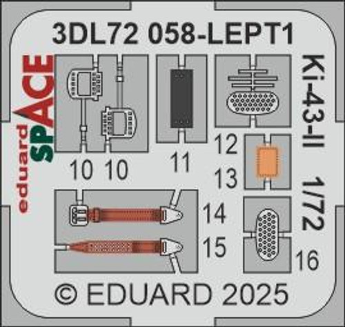 EDU3DL72058 1/72 Eduard Ki-43-II SPACE SPACE for ARMA HOBBY kit  MMD Squadron