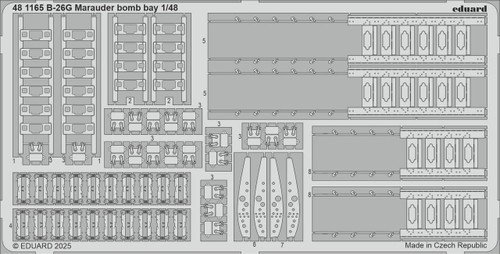 EDU481165 1/48 Eduard B-26G Marauder bomb bay Photo etched set for ICM kit  MMD Squadron