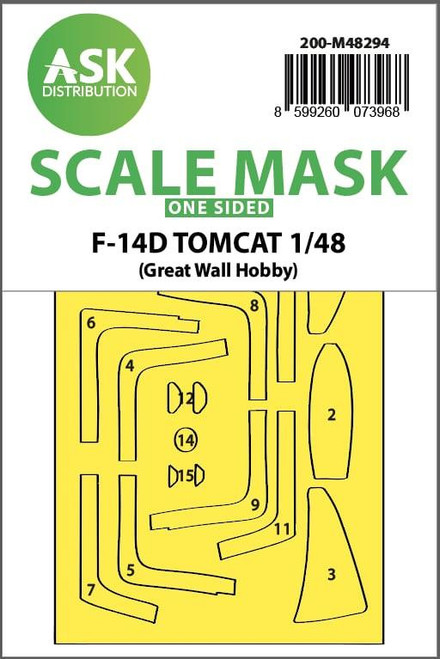 ASKM48294 1/48 Artscale  F-14D Tomcat one-sided express fit mask for GWH  MMD Squadron
