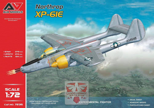 AAM7235 1/72 A&A Models XP-61E Experimental Fighter Plastic Model Kit  MMD Squadron