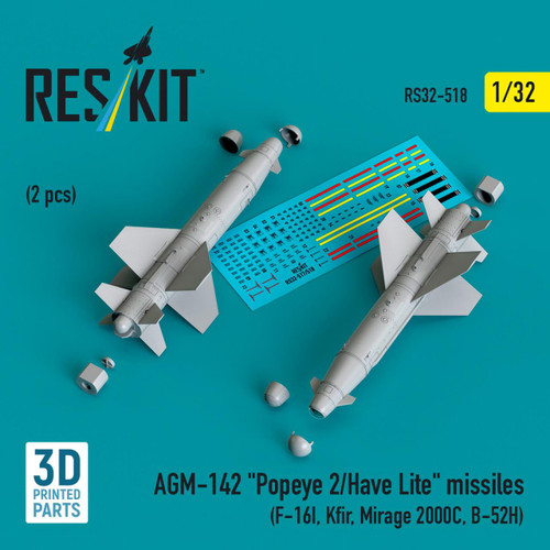 1/48 Reskit AGM-142 Popeye 2/Have Lite missiles (2 pcs) (F-16I