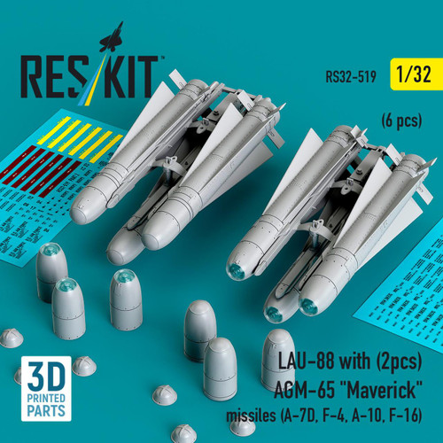 1/32 AGM-65 Maverick missiles with LAU-117 (2 pcs) (3D Printed