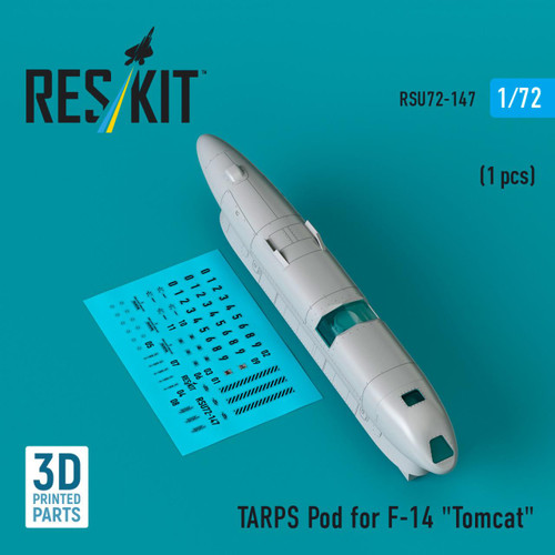 RES-RSU72-0147 1/72 Reskit TARPS pod for F-14 Tomcat (1 pcs) (3D printed) MMD Squadron RES-RSU72-0147 1/72 Reskit TARPS pod for F-14 Tomcat (1 pcs) (3D printed) MMD Squadron