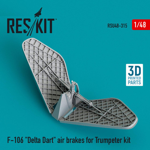 RES-RSU48-0315 1/48 Reskit F-106 Delta Dart air brakes for Trumpeter kit (3D printing) MMD Squadron RES-RSU48-0315 1/48 Reskit F-106 Delta Dart air brakes for Trumpeter kit (3D printing) MMD Squadron