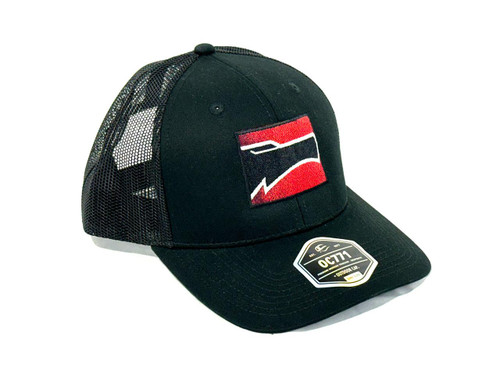SQ-Hat-Mesh-Black Squadron Eagle Logo Black Mesh Back Trucker Hat  MMD Squadron