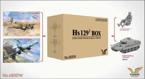 1/48 Takom Wings Henschel Hs129 B-3 w/Interior Plastic Model Kit
