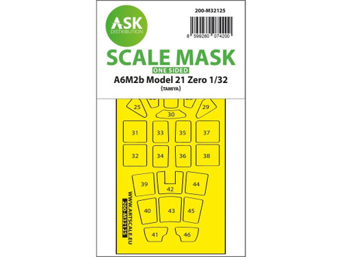 ASKM32125 1/32 Art Scale  A6M2b Model 21 Zero one-sided express fit mask for Tamiya  MMD Squadron