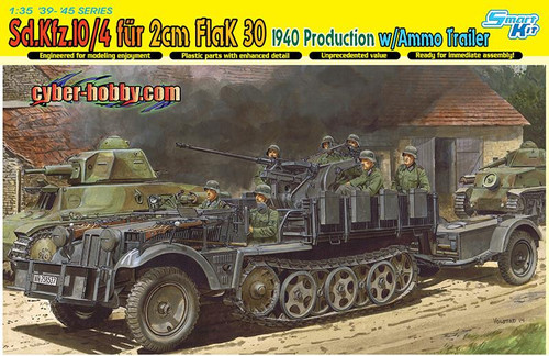 DML6711 1/35 Dragon Sd.Kfz.10/4 fur 2cm FlaK 30 w/AMMO TRAILER  MMD Squadron DML6711 1/35 Dragon Sd.Kfz.10/4 fur 2cm FlaK 30 w/AMMO TRAILER  MMD Squadron