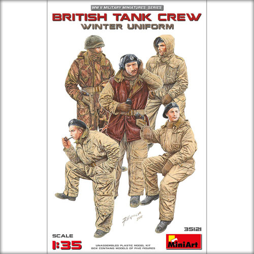 MIN35121 1/35 Miniart British Tank Crew (Winter Uniform)  MMD Squadron