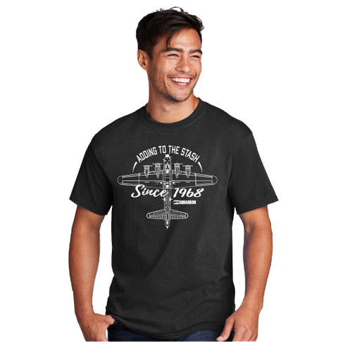 Squadron T-Shirt Adding To The Stash B-17 - GRAY - Squadron.com