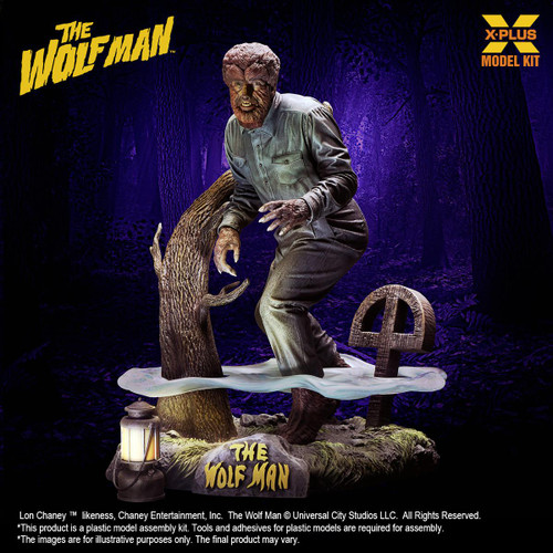 XPL-411-200150CP 1/8 X-Plus Lon Chaney Jr. as Wolf Man Plastic Model Kit - XPL-411-200215CP MMD Squadron