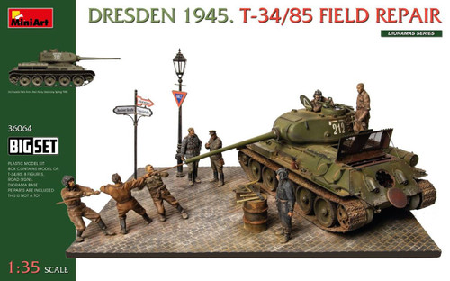 MIN36064 1/35 Miniart Dresden 1945. T-34/85 FIELD REPAIR. BIG SET MIN36072 MMD Squadron MIN36064 1/35 Miniart Dresden 1945. T-34/85 FIELD REPAIR. BIG SET MIN36072 MMD Squadron