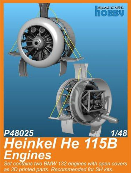 CMK-129-P48025 1/48 CMK Heinkel He 115B Engines / for CMK kits  129-P48025 MMD Squadron