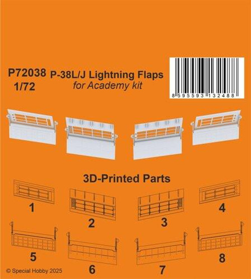 CMK-129-P72038 1/72 CMK P-38J/L Lightning Flaps / for Academy kit  129-P72038 MMD Squadron