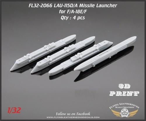 FLN-32-2066 1/32 Flying Leathernecks LAU-115D/A Launcher (for F/A-18E/F)  32-2066 MMD Squadron