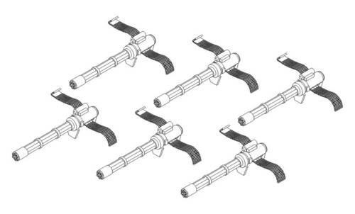 CMK-129-4279 1/48 CMK M134 Mingun six-barrel Gatling (6 pcs)  129-4279 MMD Squadron CMK-129-4279 1/48 CMK M134 Mingun six-barrel Gatling (6 pcs)  129-4279 MMD Squadron