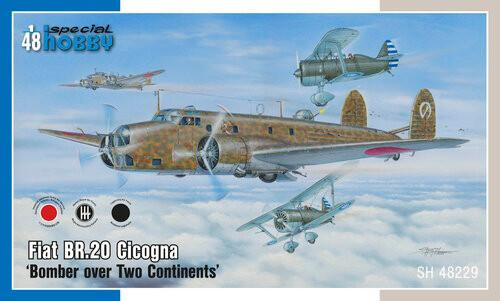 CMK-100-SH48229 1/48 Special Hobby Fiat Br.20 Cicogna Bomber over Two Continents  100-SH48229 MMD Squadron CMK-100-SH48229 1/48 Special Hobby Fiat Br.20 Cicogna Bomber over Two Continents  100-SH48229 MMD Squadron