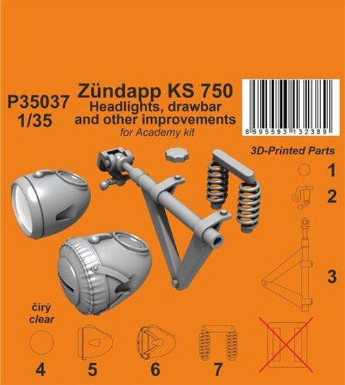 CMK-129-P35037 1/35 CMK Zundapp KS 750 Headlights, drawbar and other improvements / for Academy kit  129-P35037 MMD Squadron