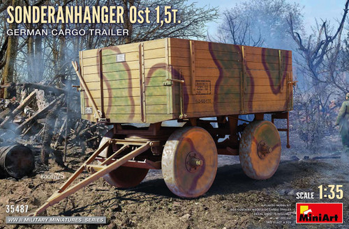 MIN35487 1/35 Miniart Sonderanhanger Ost 1.5t German Cargo Trailer 35487 MMD Squadron