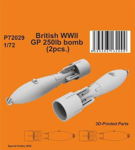 1/72 CMK British WWII MC 500lb bomb Mk.IV (2pcs.) - Squadron.com