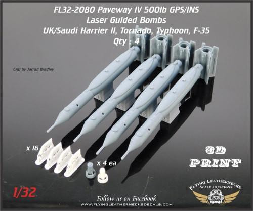 FLN-32-2080 1/32 Flying Leathernecks Paveway IV Laser Guided Bombs  32-2080 MMD Squadron