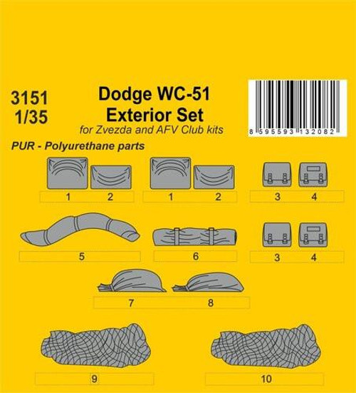CMK-129-3151 1/35 CMK Dodge WC-51 Exterior set for Zvezda and other kits  129-3151 MMD Squadron