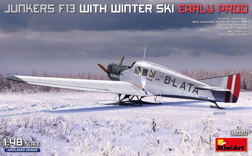 MIN48020 1/48 Miniart Junkers F13 with Winter Ski. Early Prod  48020 MMD Squadron MIN48020 1/48 Miniart Junkers F13 with Winter Ski. Early Prod  48020 MMD Squadron