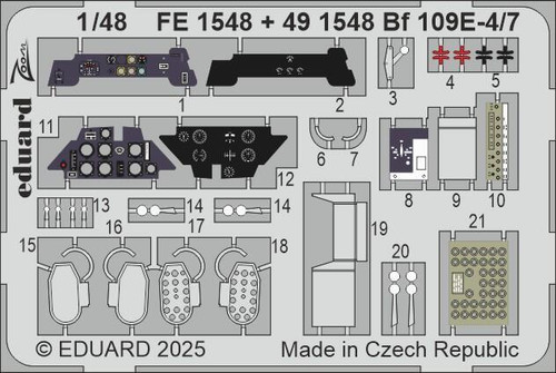 EDUFE1548 1/48 Eduard Bf 109E-4/7 (fe) FE1548 MMD Squadron