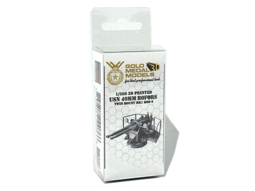 GM3D-350030 1/350 Gold Medal 3D USN 40MM Bofors Twin Mount Mk.1 MOD 0 (x10) GM3D-350001 MMD Squadron