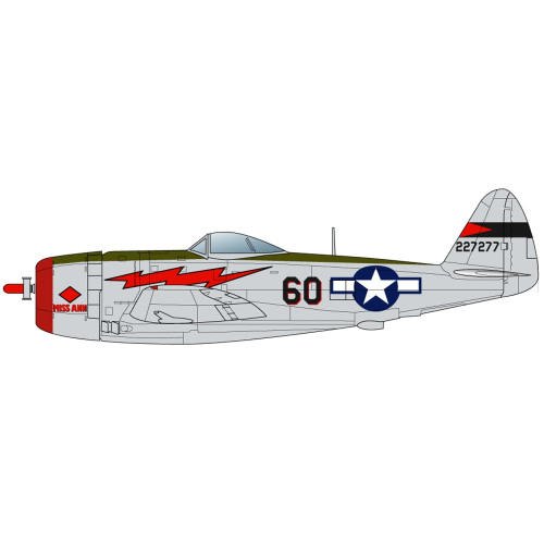 1/144 Platz USAAF P-47D Thunderbolt Bubble Top (2 kits in one box)